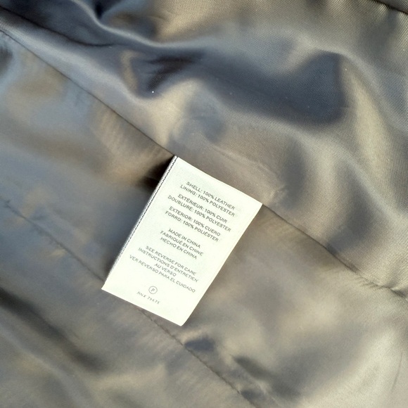 Anne Klein Women's Mid-length Full Zipper Genuine Soft Leather Coat Black Small - Picture 4 of 8